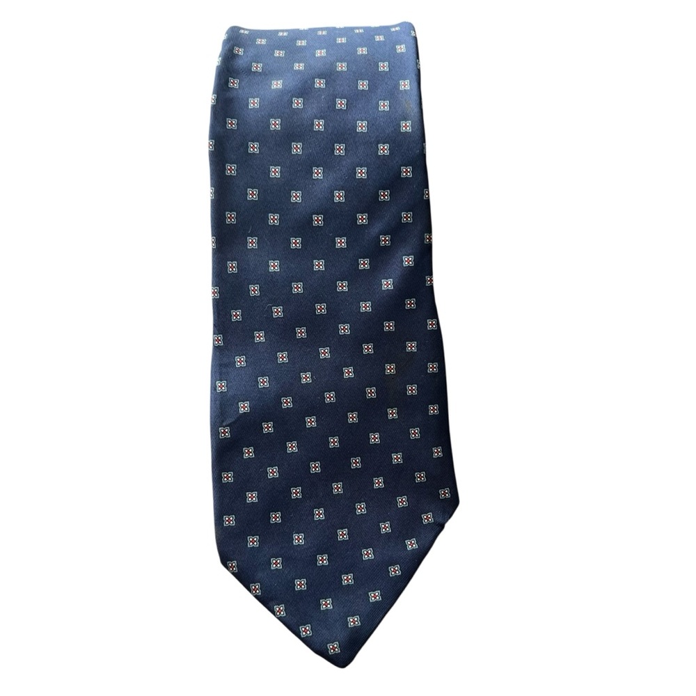 Tom James Necktie Men's Silk‎ Geometric Business Classic Timeless Blue